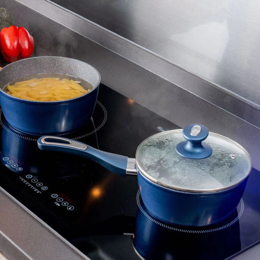 CookFond Everyday 6 Piece Saucepan Set - Satin Blue