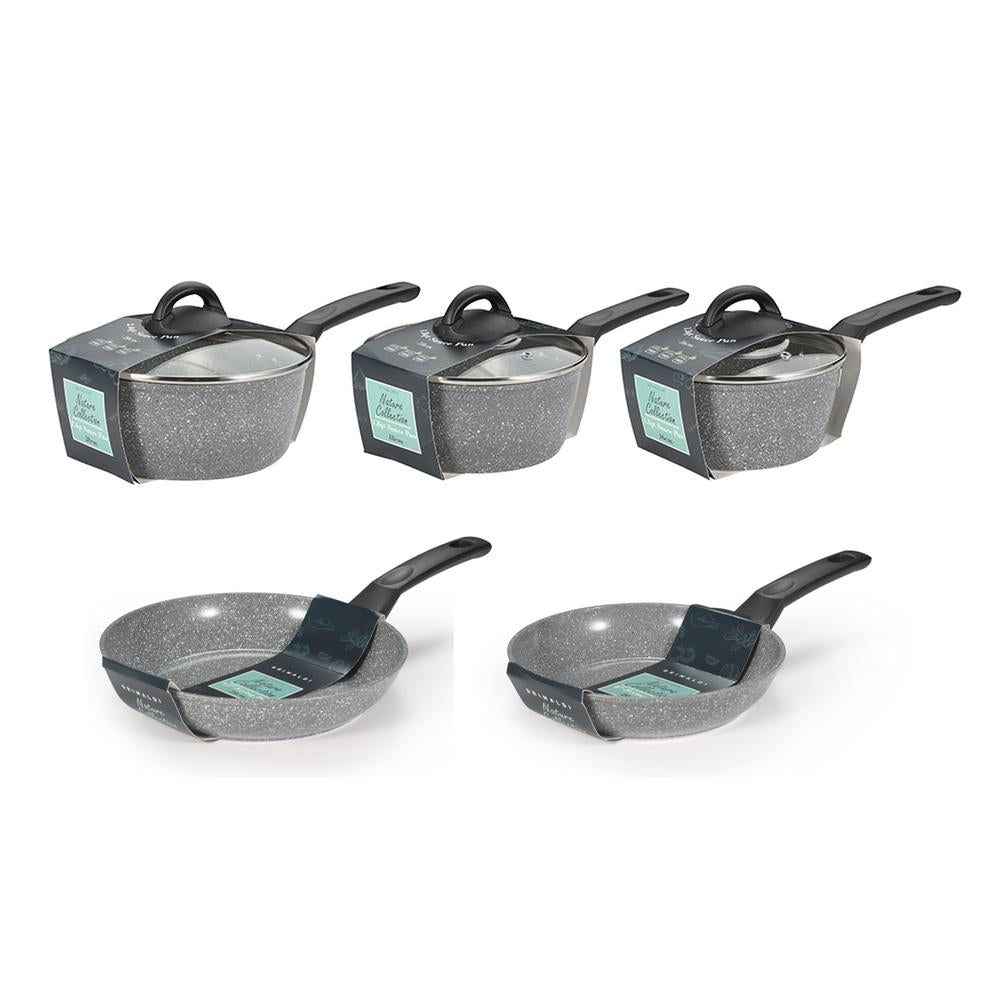 Grimaldi Nature Grey Granite 8-Piece Pan Set