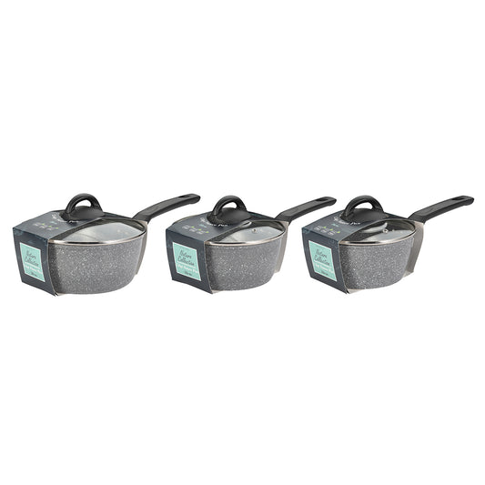 Grimaldi Nature Grey Granite 6-Piece Saucepan Set