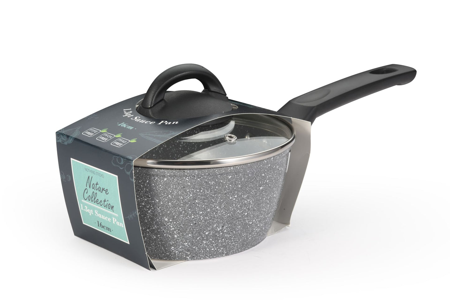 Grimaldi Nature Grey Granite 6-Piece Saucepan Set
