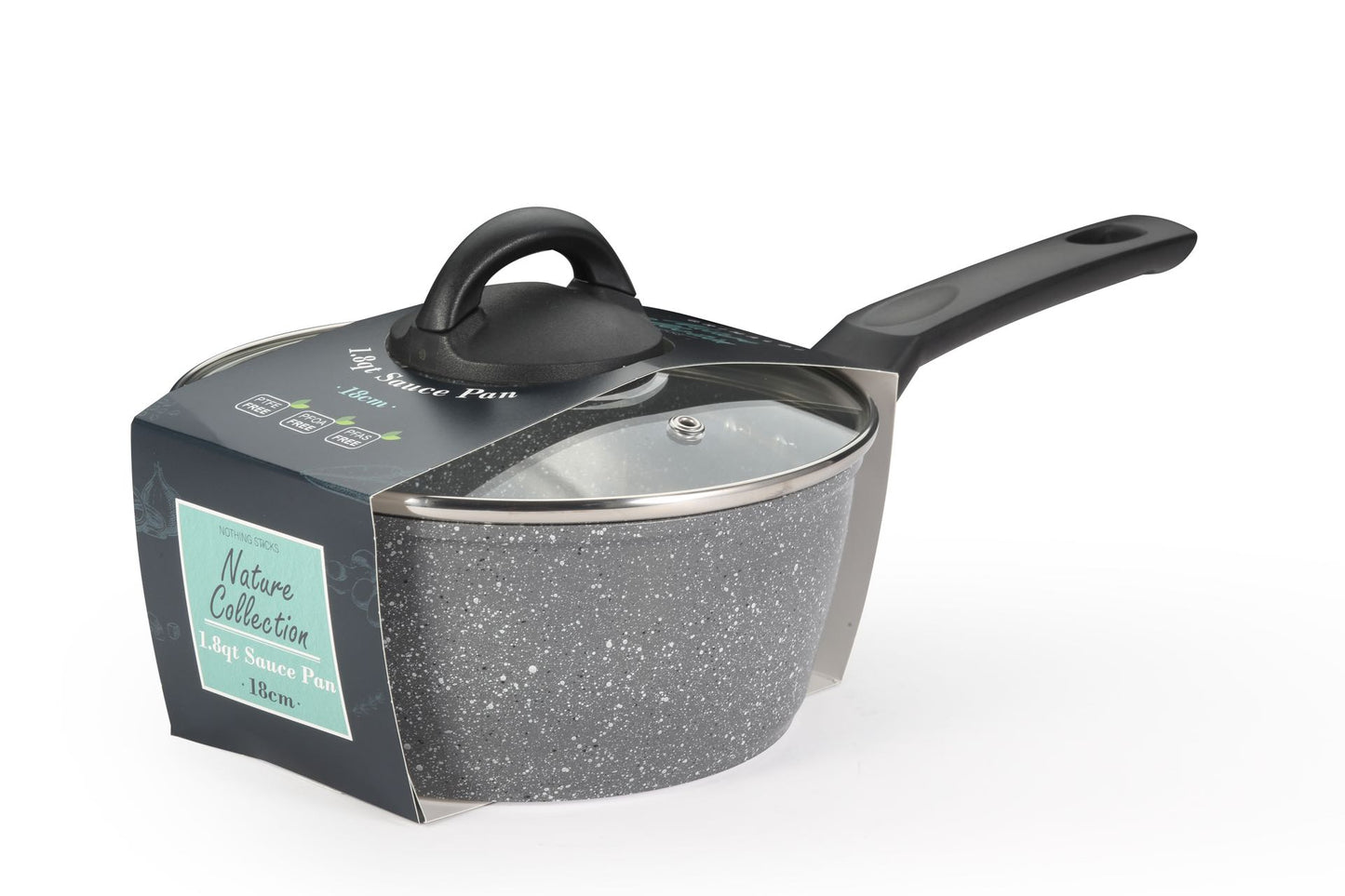 Grimaldi Nature Grey Granite 6-Piece Saucepan Set