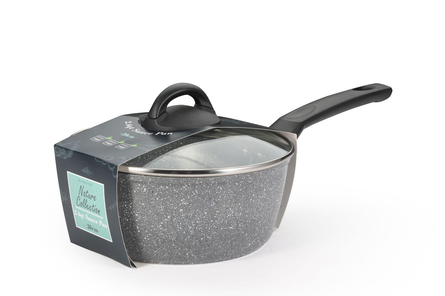 Grimaldi Nature Grey Granite 6-Piece Saucepan Set